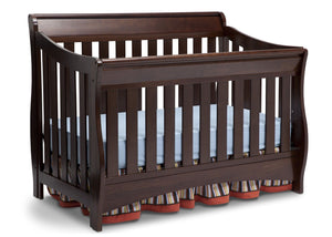 Delta Children Chocolate (204) Birkdale 4-in-1 Crib, Angled Crib View a3a 0