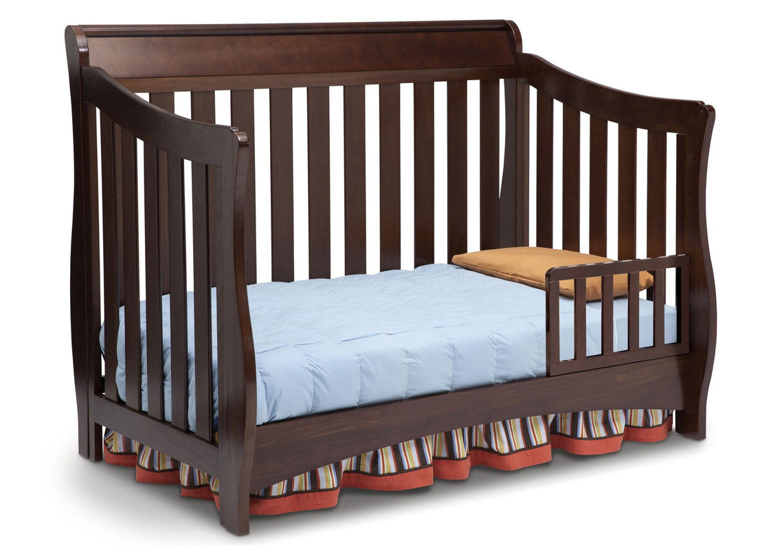 Delta Children Chocolate (204) Birkdale 4-in-1 Crib, Toddler Bed Conversion a4a