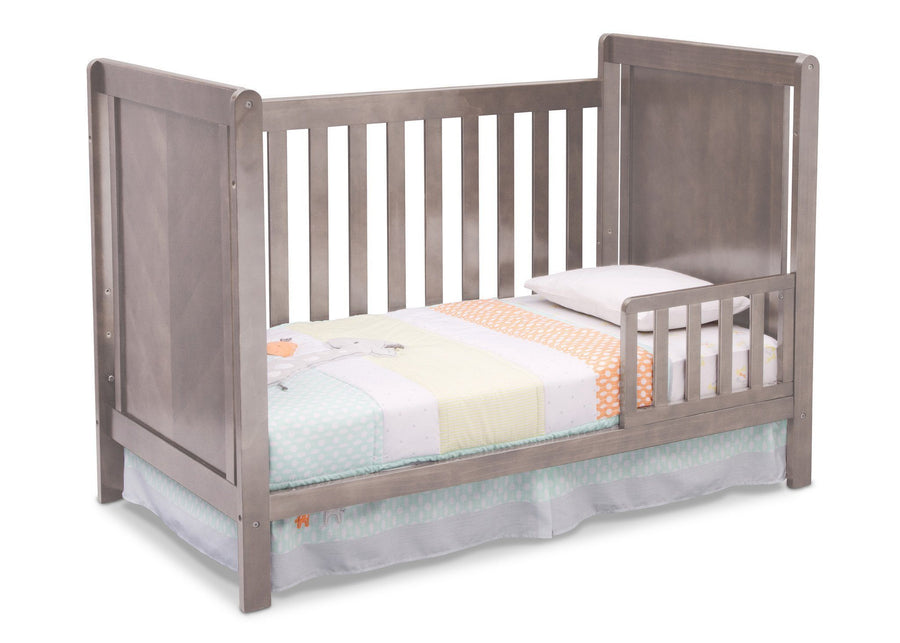 Delta Children Stained Grey (054) Cypress 4-in-1 Crib, Toddler Bed Conversion with Toddler Guard Rail a2a 7-Cypress 4-in-1 Crib