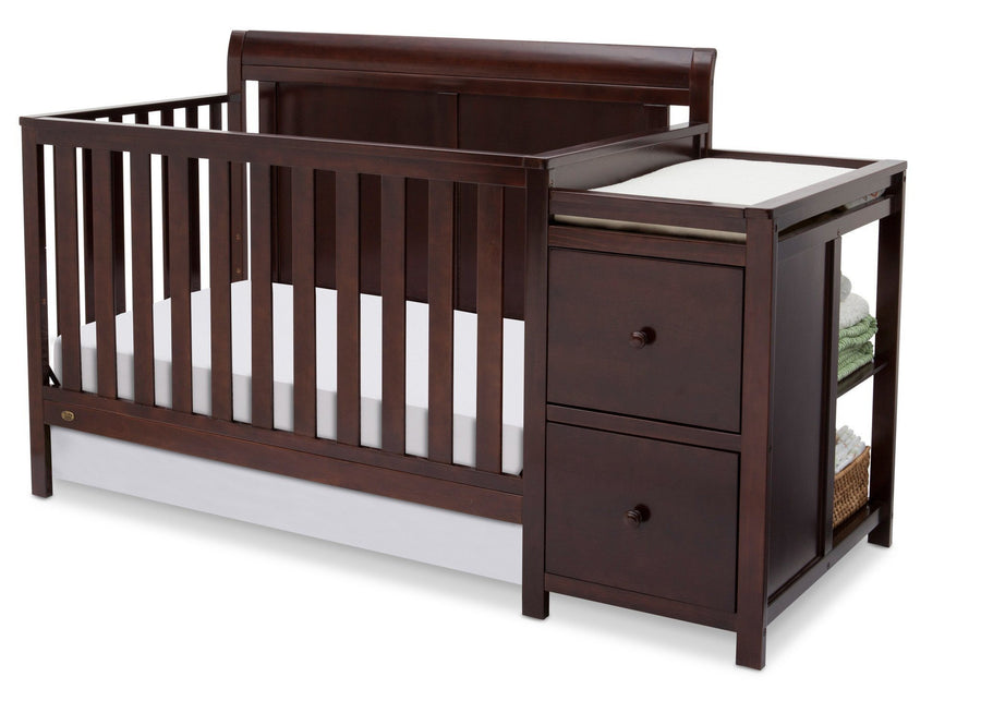 Delta Children Vintage Espresso (616) Chatham Crib 'N' Changer, Crib Conversion 1-Chatham Crib N Changer