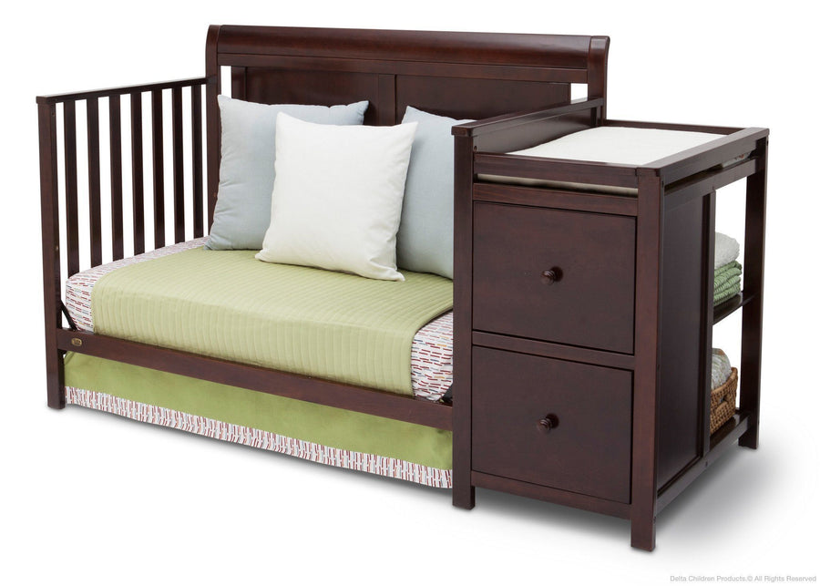 Delta Children Vintage Espresso (616) Chatham Crib 'N' Changer, Day Bed Conversion a4a 4-Chatham Crib N Changer