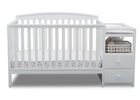 White (100) 74804-100 Front 12-Royal Convertible Crib and Changer