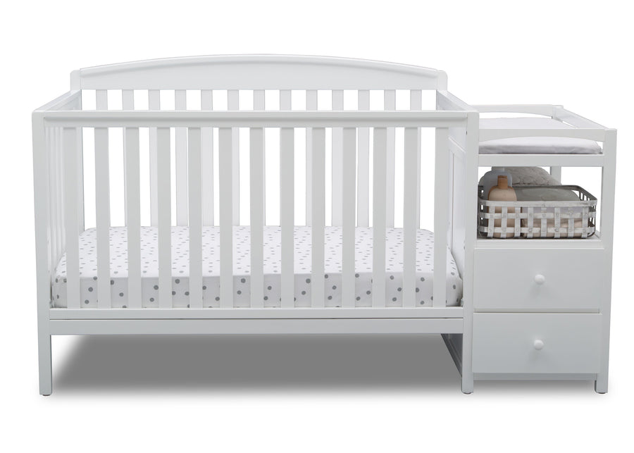 White (100) 74804-100 Front 12-Royal Convertible Crib and Changer