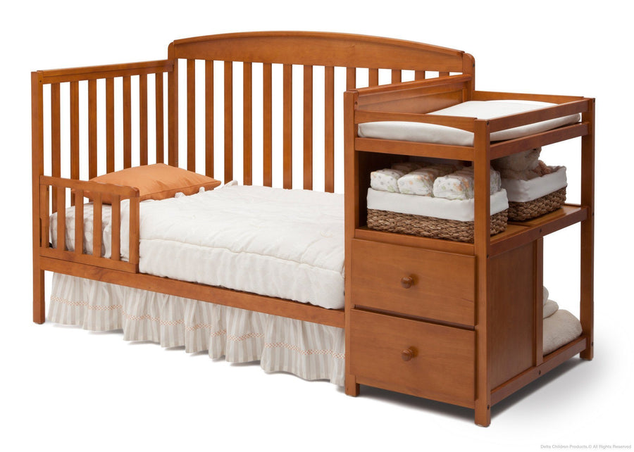 Delta Children Warm Honey (251) Royal Crib 'N' Changer, Toddler Bed Conversion d4d 21-Royal Convertible Crib and Changer