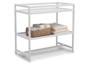 Delta Children White (100) Harbor Changing Table, Side View with Props b4b 9