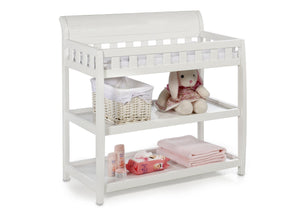 Delta Children White (100) Bentley Changing Table, Right View with Props a1a 6