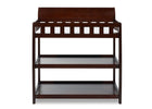 Delta Children Black Cherry Espresso (607) Bentley Changing Table, Front View c2c 3-Bentley Changing Table