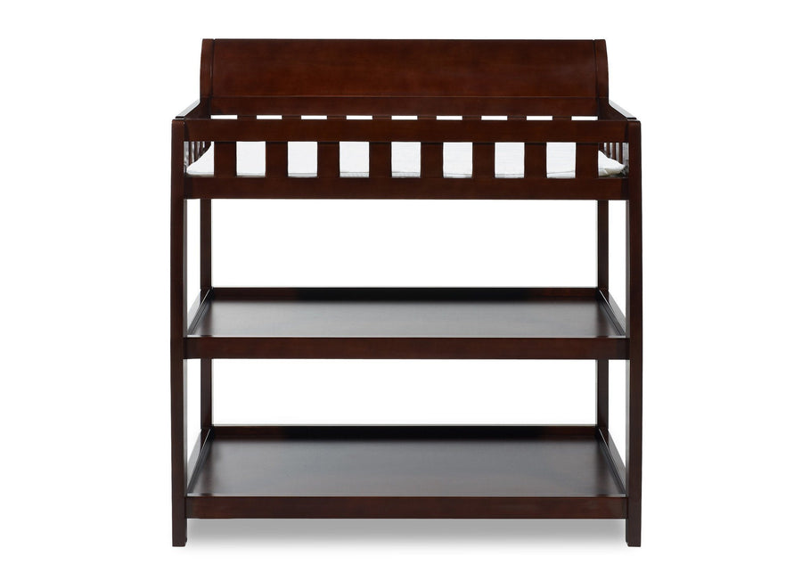 Delta Children Black Cherry Espresso (607) Bentley Changing Table, Front View c2c 3-Bentley Changing Table