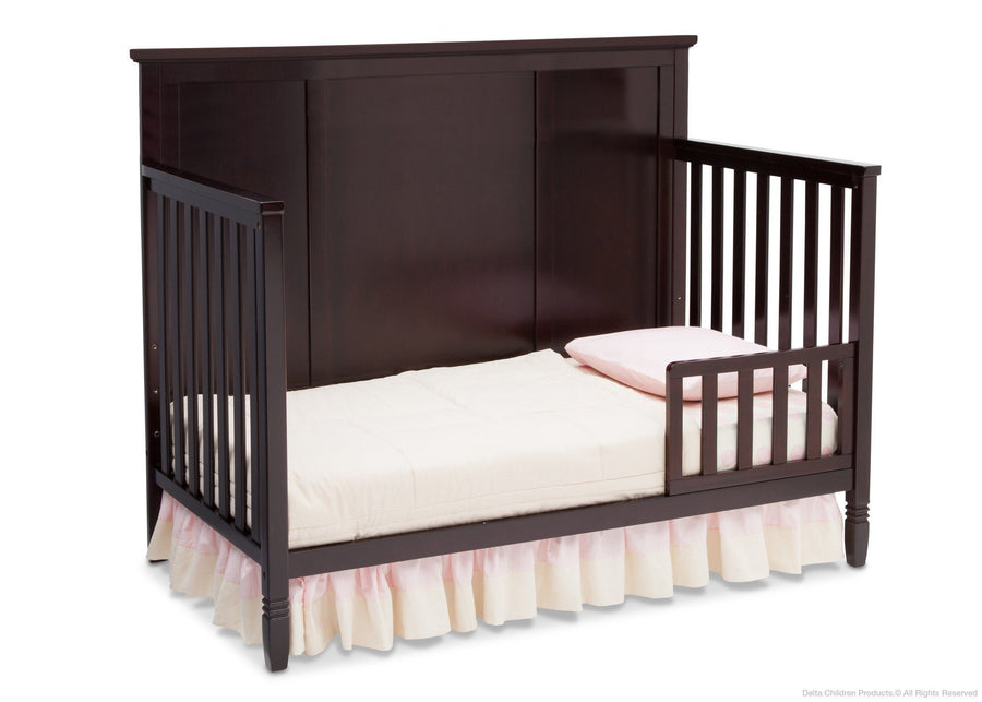 Delta Children Dark Chocolate (207) Epic 4-in-1 Crib, Toddler Bed Conversion with Toddler Guardrail c2c 14-Epic 4-in-1 Convertible Crib