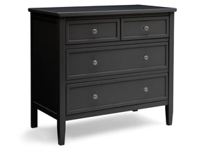 Delta Children Black (001) Epic 3 Drawer Dresser Side View e2e 9