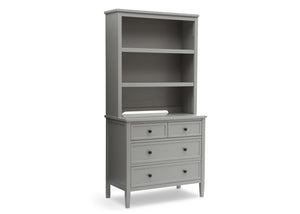 Delta Children Grey (026) Epic Bookcase/Hutch Front View with Dresser a5a 4