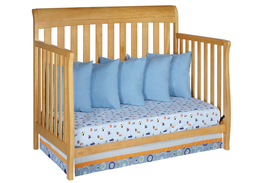 Delta Children Natural (260) Marquis 4-in-1 Crib, Daybed Conversion Side View c4c 13-Marquis 4-in-1 Crib