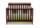 Delta Children Black Cherry Espresso (607) Marquis 4-in-1 Crib, Crib Conversion, Front View b1b 7-Marquis 4-in-1 Crib