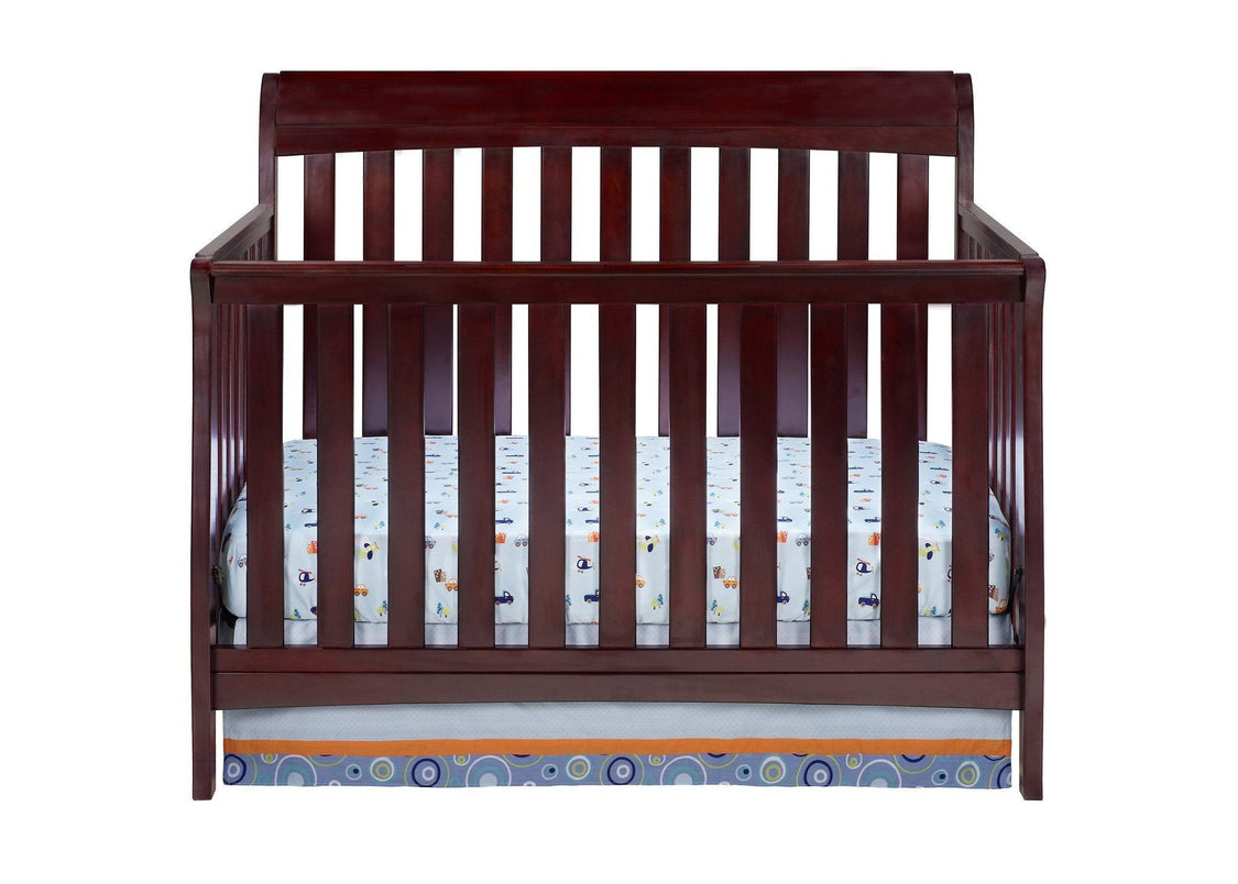 Delta Children Espresso Java (645) Marquis 4-in-1 Crib, Crib Conversion Front View a1a