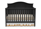 DCB: Delta Children Black (001) Madrid 4-in-1 Crib, Front Silo View 30-Madrid 5-in-1 Convertible Crib