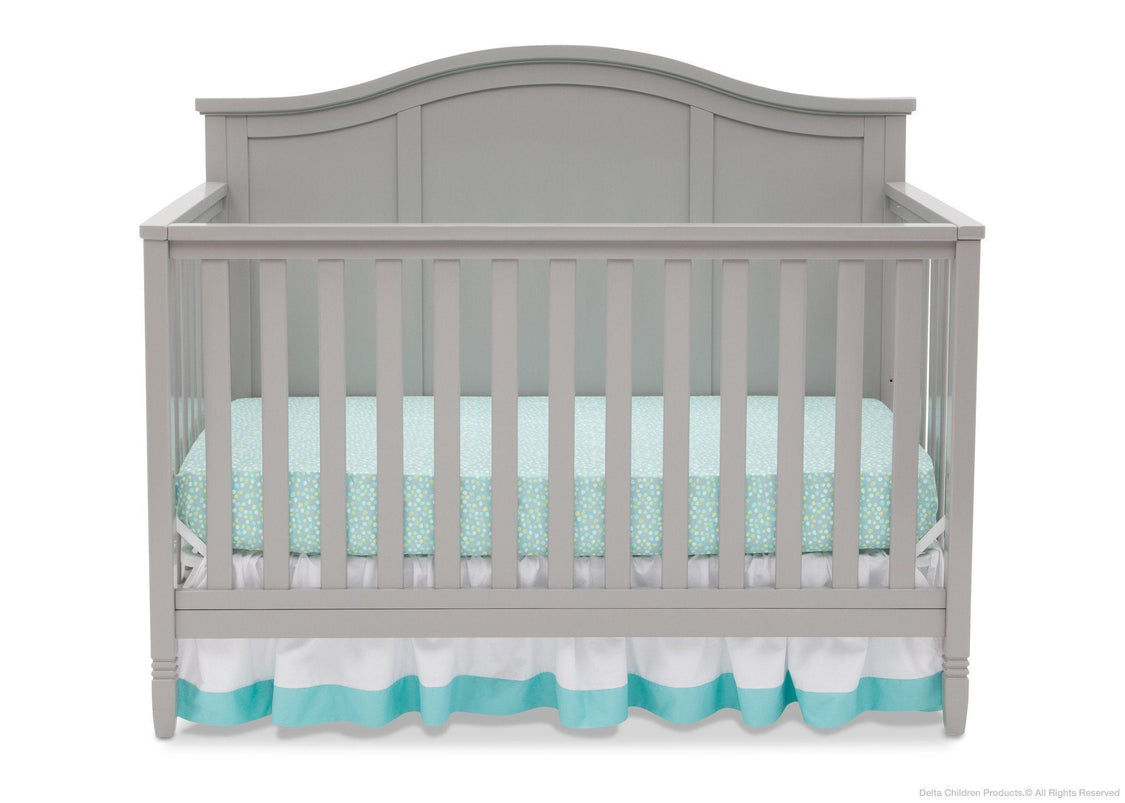 DCB: Delta Children Grey (026) Madrid 4-in-1 Crib, Front Crib Silo View