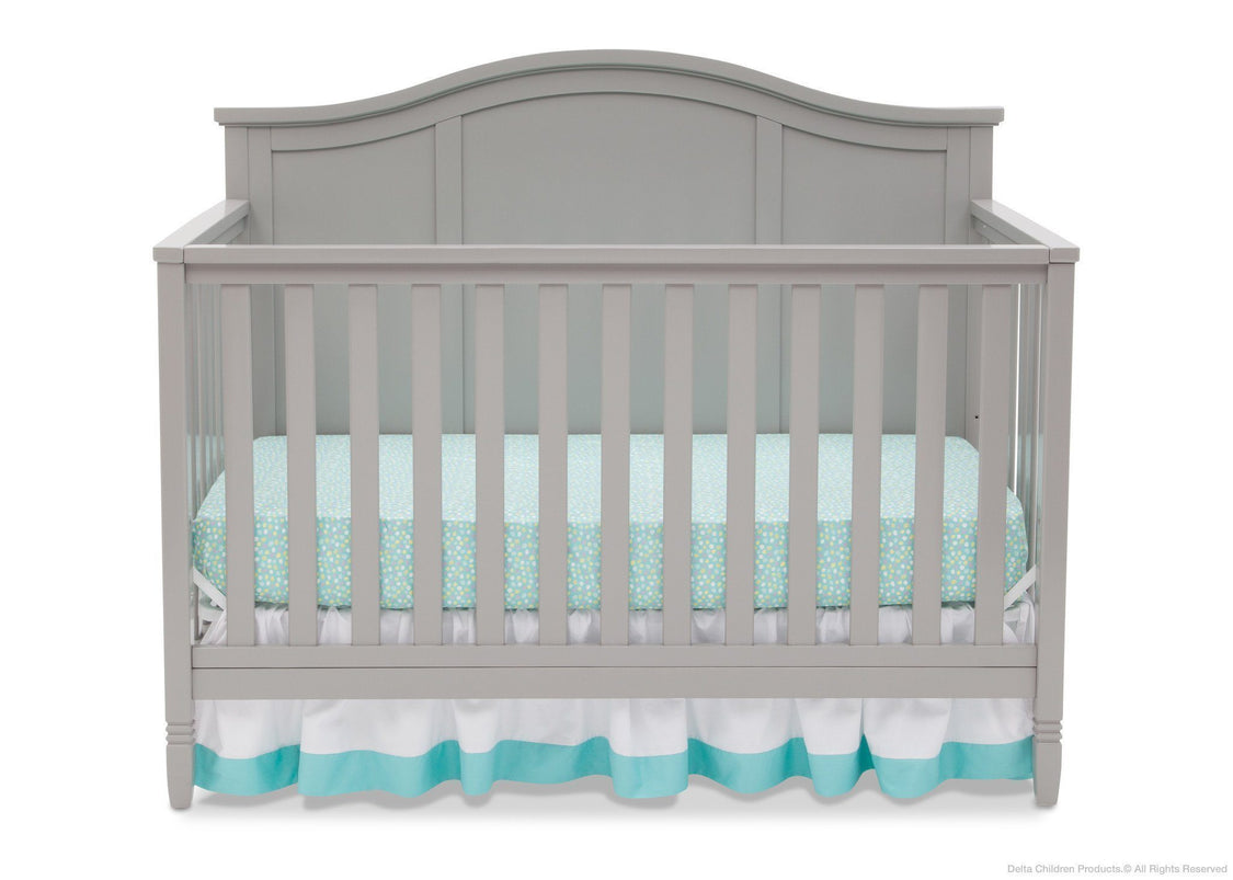 DCB: Delta Children Grey (026) Madrid 4-in-1 Crib, Front Crib Silo View