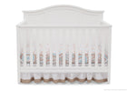Delta Children White (100) Madrid 4-in-1 Crib, Front Crib Silo View 21-Madrid 5-in-1 Convertible Crib