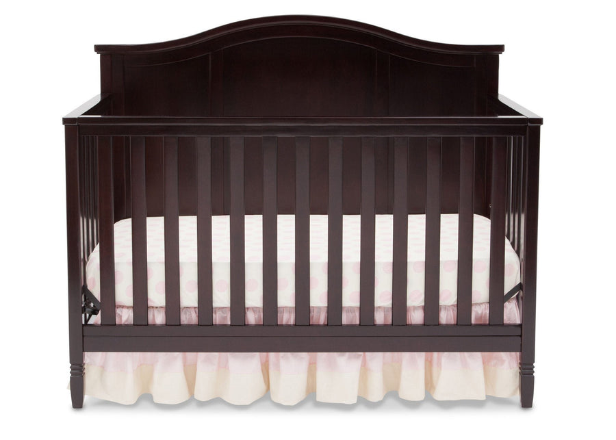 DCB: Delta Children Dark Chocolate (207) Madrid 4-in-1 Crib, Front Crib Silo View 38-Madrid 5-in-1 Convertible Crib