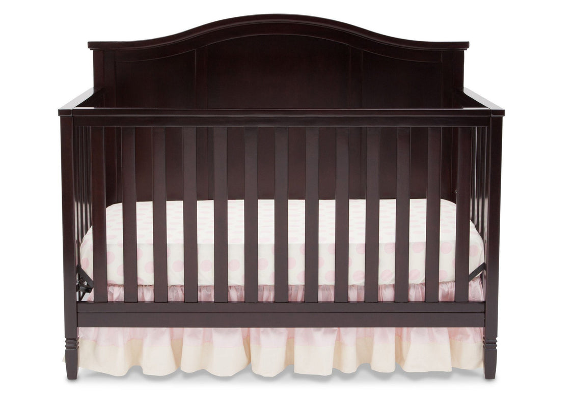 DCB: Delta Children Dark Chocolate (207) Madrid 4-in-1 Crib, Front Crib Silo View