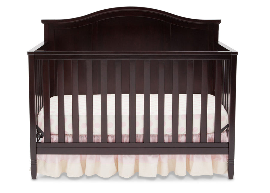 DCB: Delta Children Dark Chocolate (207) Madrid 4-in-1 Crib, Front Crib Silo View 24-Madrid 5-in-1 Convertible Crib