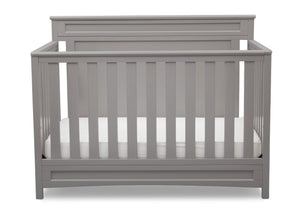 Delta Children Grey (026) Prescott 4-in-1 Crib, Crib Conversion Front View a2a 10