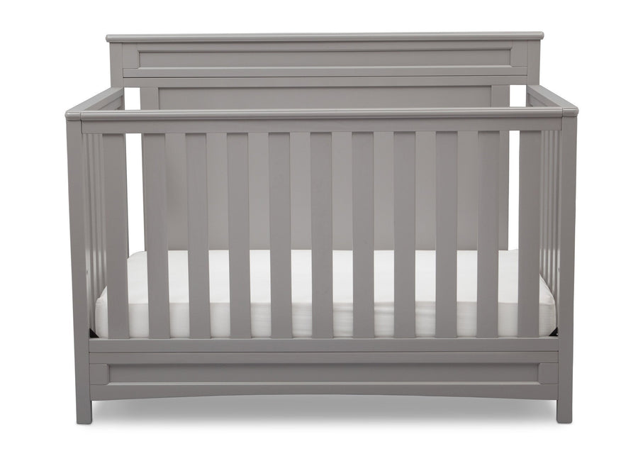 Delta Children Grey (026) Prescott 4-in-1 Crib, Crib Conversion Front View a2a 3-Princeton / Prescott 4-in-1 Crib