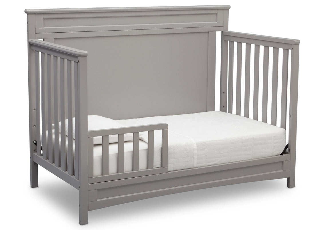 Delta Children Grey (026) Prescott 4-in-1 Crib, Toddler Bed Conversion a4a
