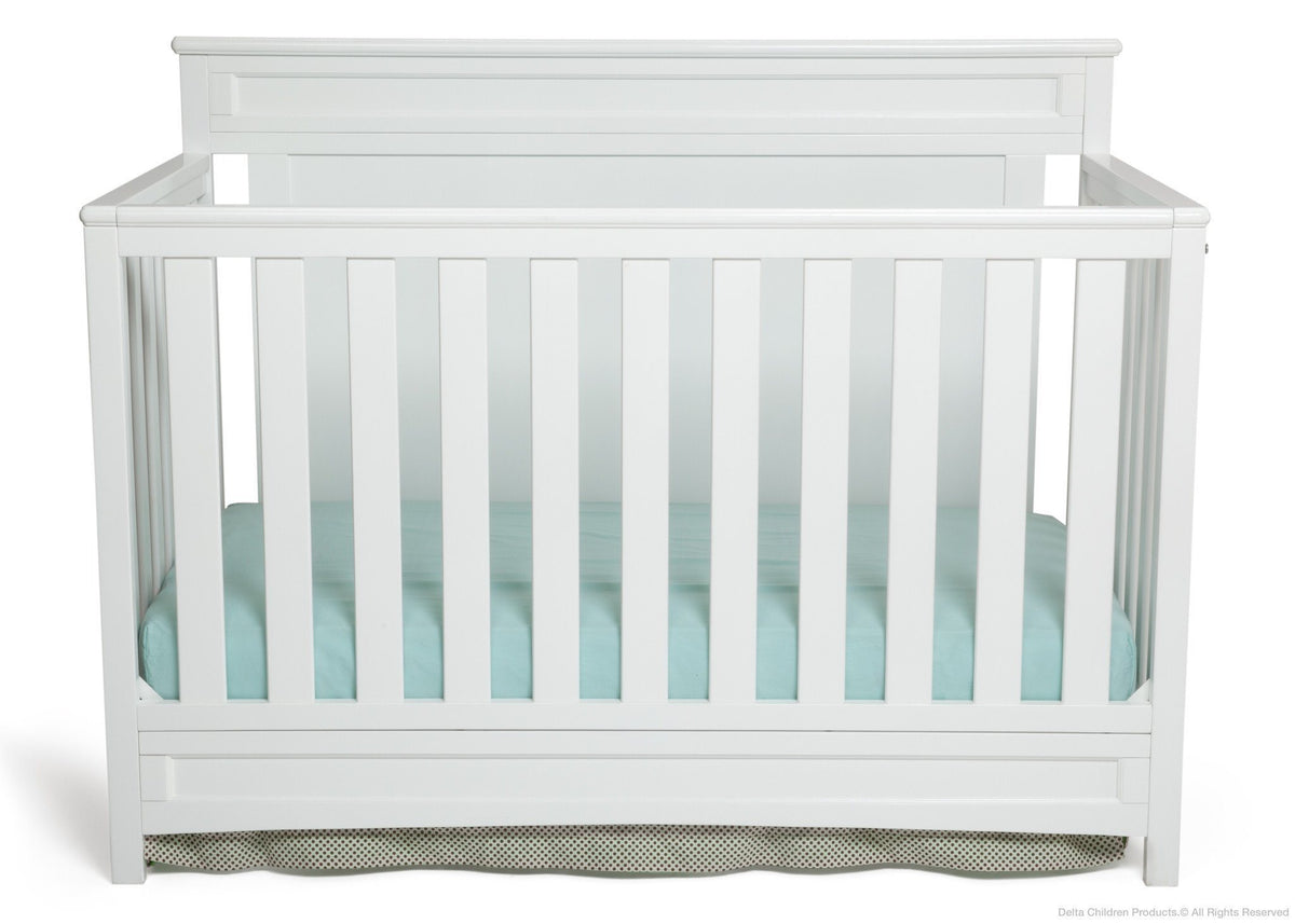 Delta Children White (100) Princeton 4-in-1 Crib, Crib Conversion b1b
