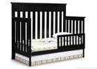 Delta Children Black (001) Chalet 4-in-1, Toddler Bed Conversion with Toddler Guard Rail a3a 2-Chalet 4-in-1 Crib