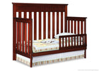 Delta Children Betony Cherry (627) Chalet 4-in-1, Toddler Bed Conversion with Toddler Guard Rail d3d 6-Chalet 4-in-1 Crib
