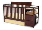 Delta Children Black Cherry Espresso Houston Classic Crib 'N' Changer, Crib Conversion 5-Houston Classic Crib N Changer