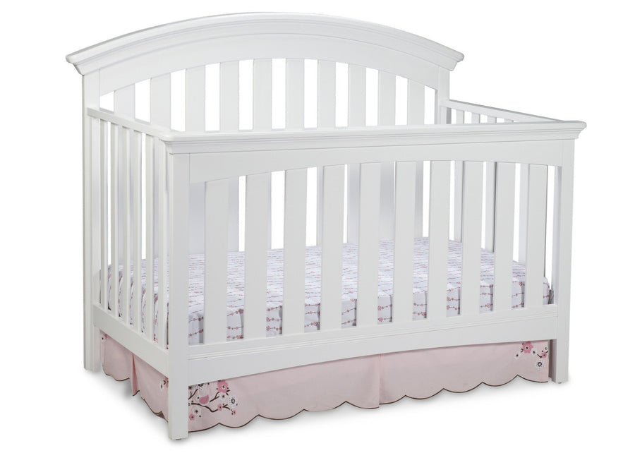 Delta Children White 100 Bentley 4-in-1 Crib, Crib Conversion 8-Bentley 4-in-1 Crib