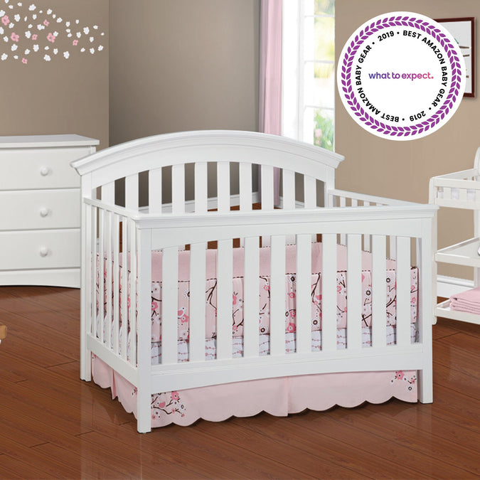 Brookside 4 in 1 Crib White 100 16-Bentley 4-in-1 Crib