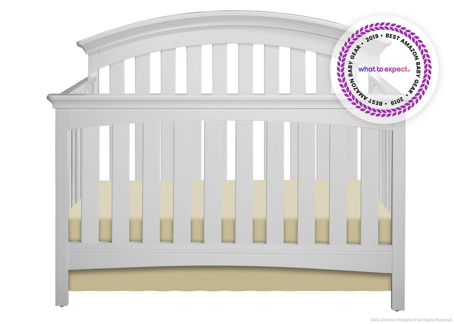 Delta Children White 100 Bentley 4-in-1 Crib, Crib Conversion a1a with badge 3-Bentley 4-in-1 Crib