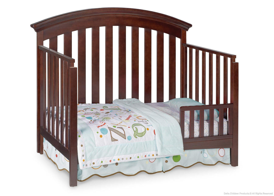 Delta Children Chocolate (204) Bentley 4-in-1 Crib, Toddler Bed Conversion with Toddler Guard Rail b2b 12-Bentley 4-in-1 Crib