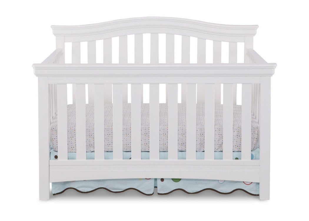 Delta Children White Ambiance (108) Bennington Curved 4-in-1 Crib a1a
