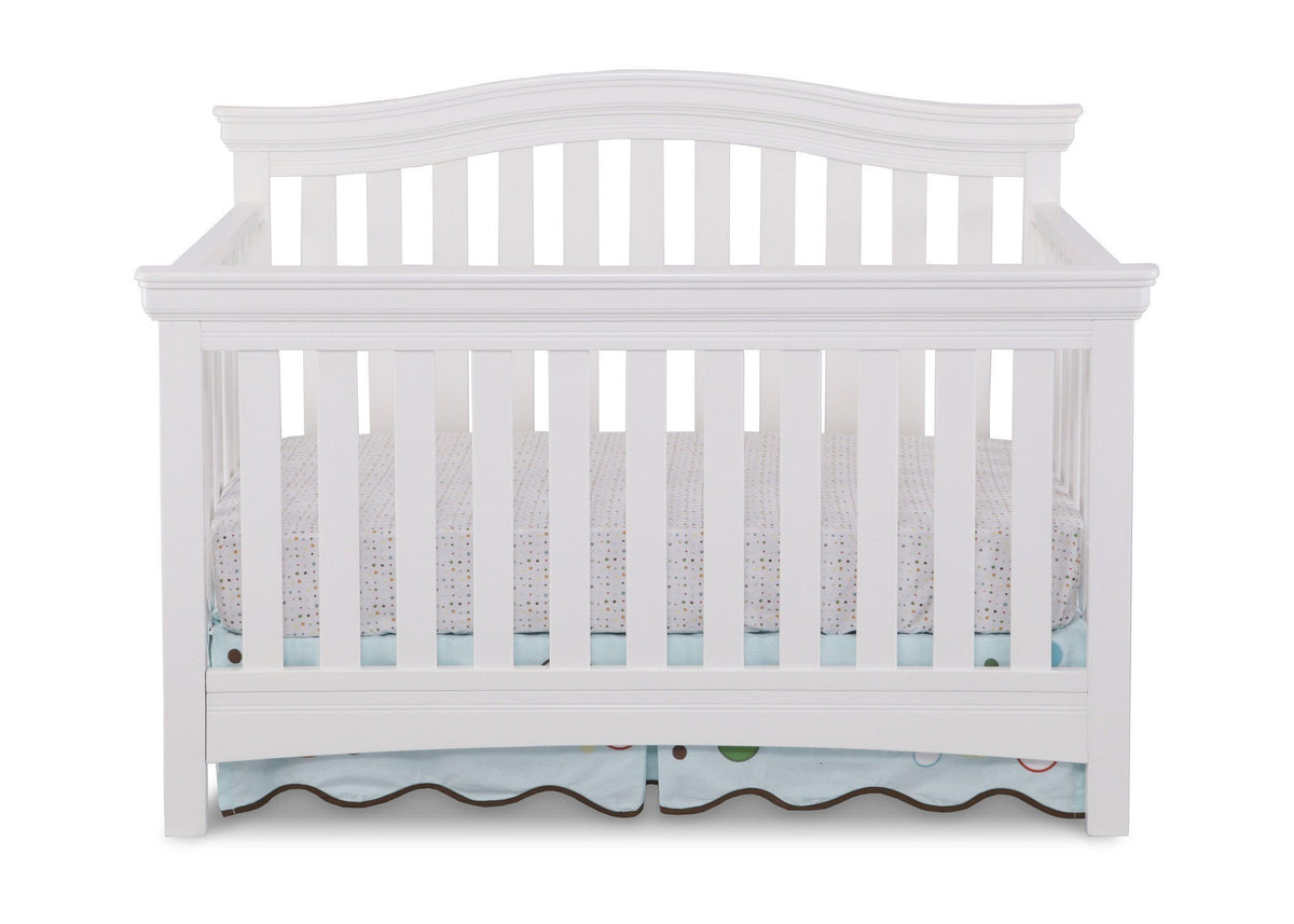 Delta Children White Ambiance (108) Bennington Curved 4-in-1 Crib a1a