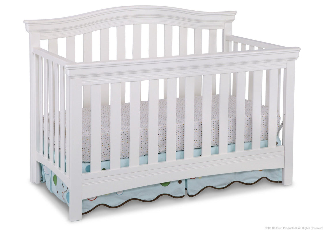 Delta Children White Ambiance (108) Bennington Curved 4-in-1 Crib