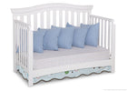 Delta Children White Ambiance (108) Bennington Curved 4-in-1 Crib Daybed Conversion a4a 3-Bennington Curved 4-in-1 Crib