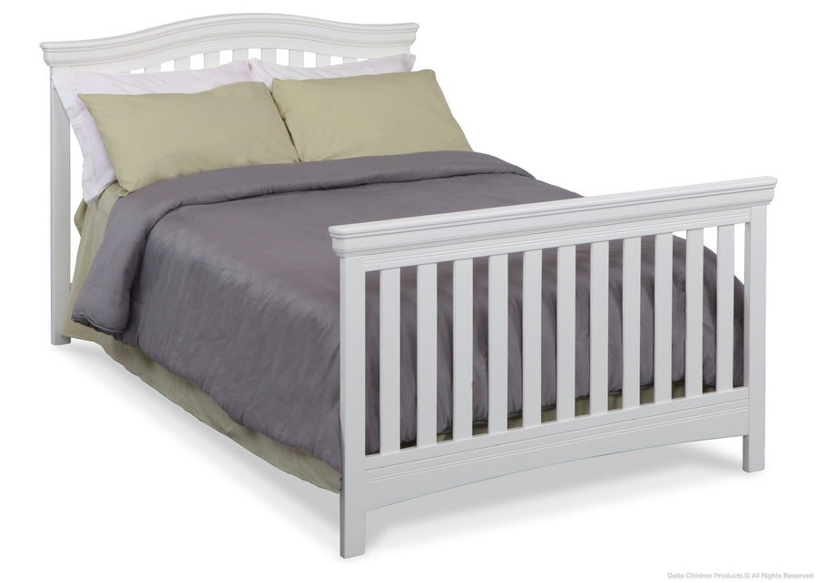 Delta Children White Ambiance (108) Bennington Curved 4-in-1 Crib Full Bed Conversion a5a 5-Bennington Curved 4-in-1 Crib