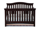 Delta Children Dark Chocolate (207) Bennington Curved 4-in-1 Crib Front View b1b 6-Bennington Curved 4-in-1 Crib