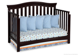 Delta Children Dark Chocolate (207) Bennington Curved 4-in-1 Crib Daybed Conversion b4b 9