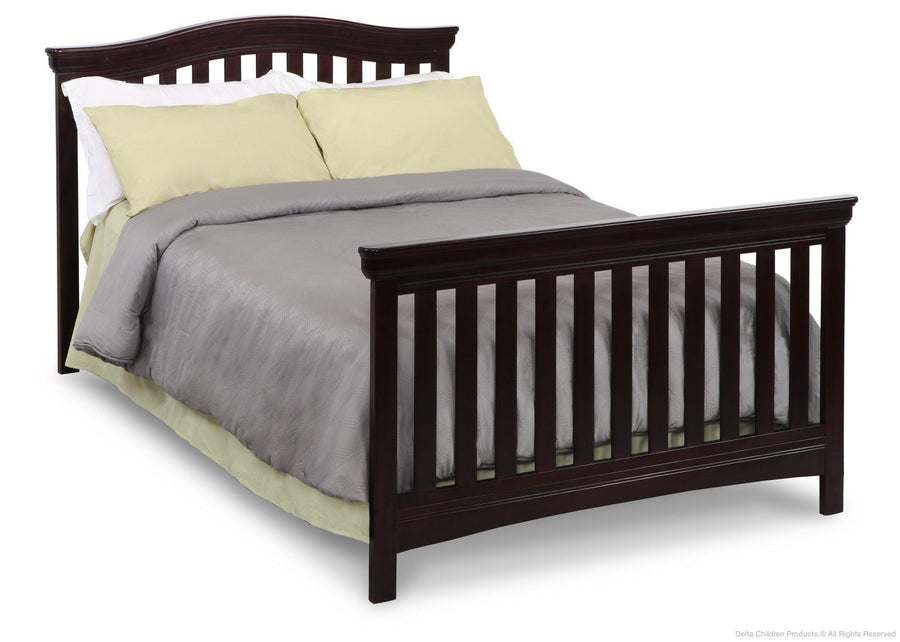 Delta Children Dark Chocolate (207) Bennington Curved 4-in-1 Crib Full Bed Conversion b5b 9-Bennington Curved 4-in-1 Crib