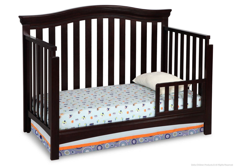 Delta Children Dark Chocolate (207) Bennington Curved 4-in-1 Crib Toddler Bed Conversion b3b 7-Bennington Curved 4-in-1 Crib
