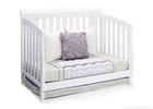 Delta Children Bianca White (130) Clermont 4-in-1 Crib, Day Bed Conversion a4a 4-Clermont 4-in-1 Crib