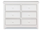 Delta Children White Ambiance (108) Bennington Sleigh 6-Drawer Dresser Front View a1a 1-Bennington Sleigh 6 Drawer Dresser
