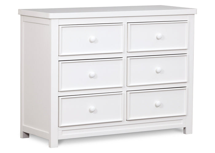 Delta Children White Ambiance (108) Bennington Sleigh 6-Drawer Dresser Side View a2a 0-Bennington Sleigh 6 Drawer Dresser
