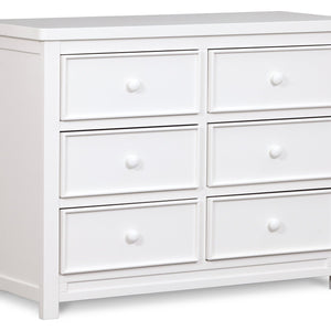 Delta Children White Ambiance (108) Bennington Sleigh 6-Drawer Dresser Side View a2a 12-Bennington Sleigh 6 Drawer Dresser