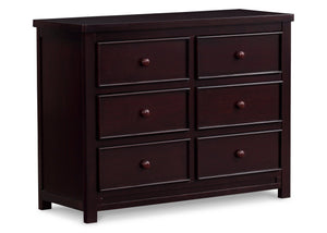 Delta Children Dark Chocolate (207) Bennington Sleigh 6-Drawer Dresser Side View b1b 6